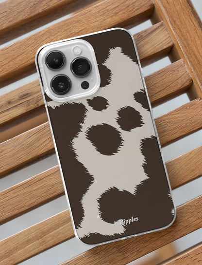 Mooooo iPhone Case-Brown