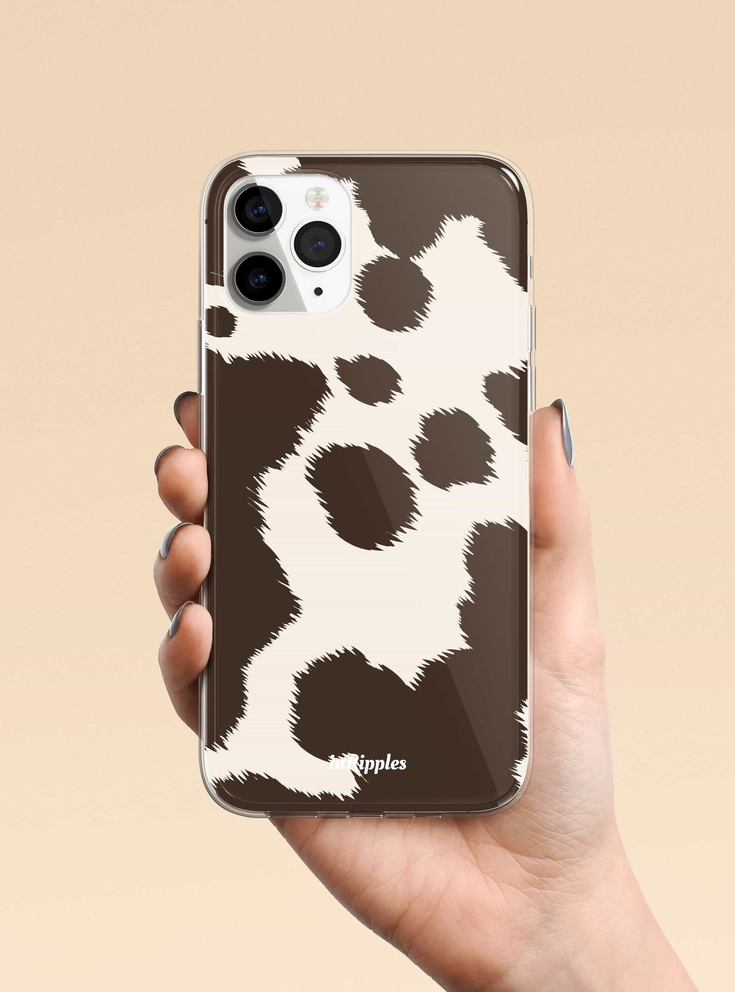 Mooooo iPhone Case-Brown