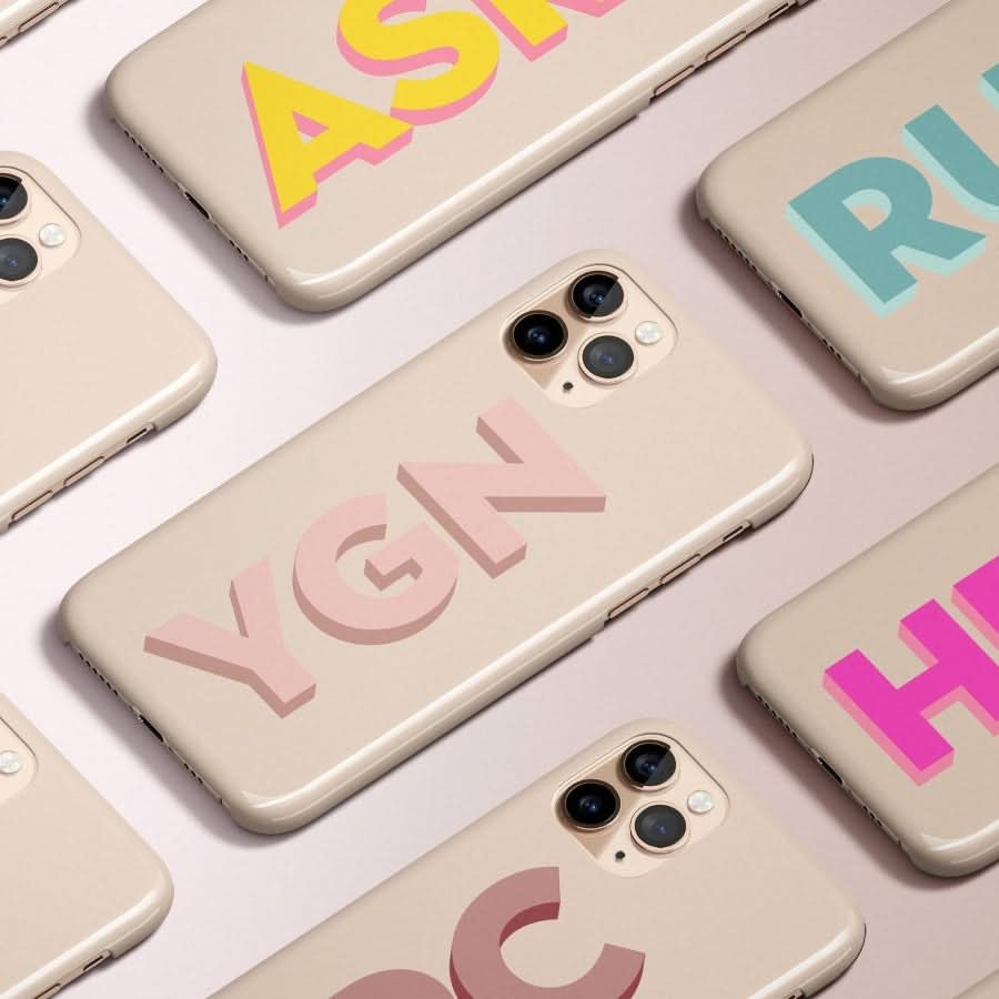 Big Initials Personalized iPhone Case - Custom Phone Cases - iPhone 16 Pro Max - Slim - inRipples