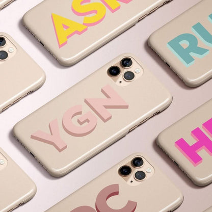 Big Initials Personalized iPhone Case - Custom Phone Cases - iPhone 16 Pro Max - Slim - inRipples