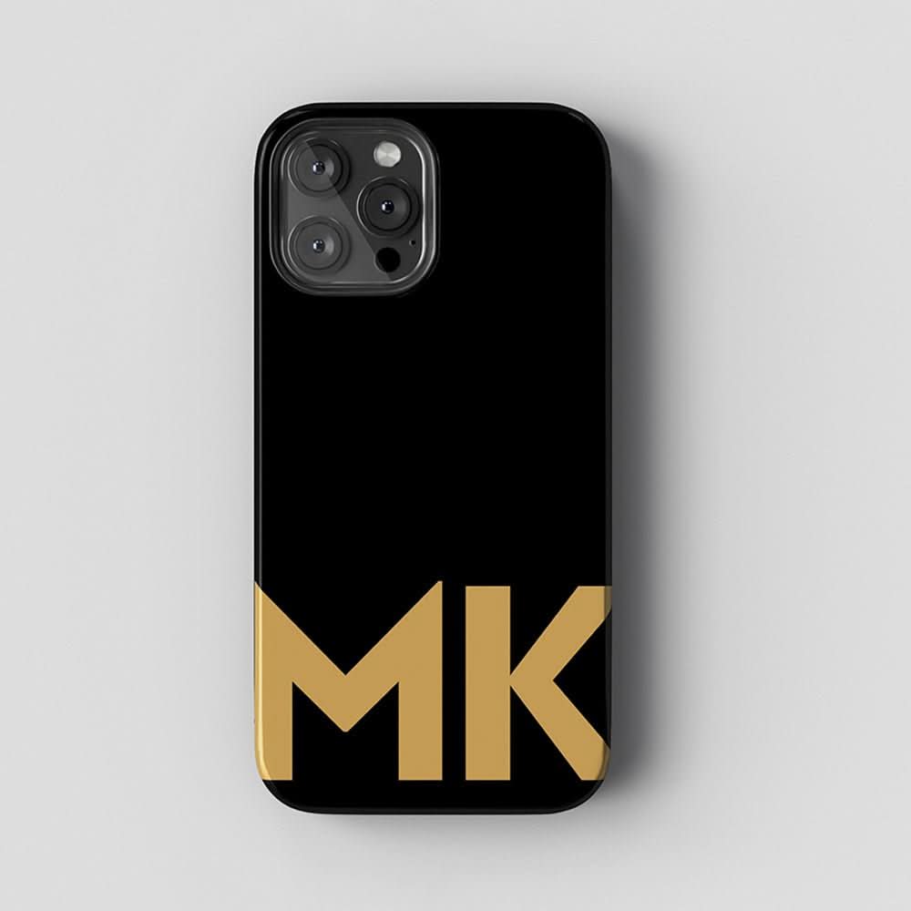 Black Custom Initial iPhone Case - Custom Phone Cases - iPhone 14 Pro - Slim - inRipples