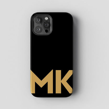 Black Custom Initial iPhone Case - Custom Phone Cases - iPhone 14 Pro - Slim - inRipples