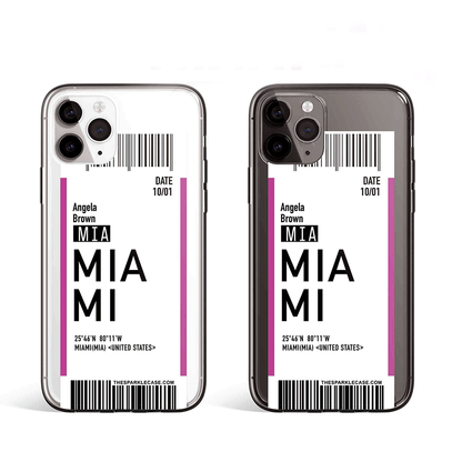 Boarding Pass Personalized Custom Name iPhone Phone Case - Custom Phone Cases - iPhone 14 Pro - Clear Case - inRipples
