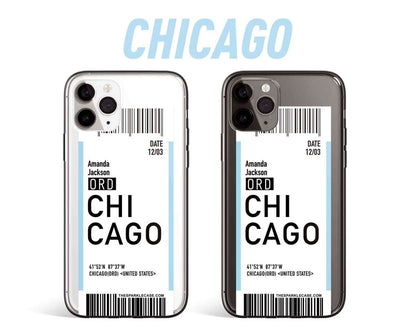 Boarding Pass Personalized Custom Name iPhone Phone Case - Custom Phone Cases - iPhone 16 Pro Max - Clear Case - inRipples