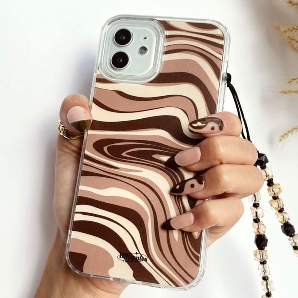 Brown Swirls iPhone Case - Mobile Phone Cases - iPhone 16 Pro Max - inRipples