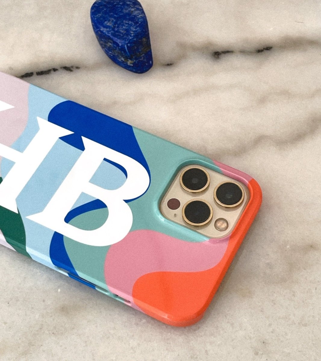 Flowing Color Personalized Monogram iPhone Case - Custom Phone Cases - iPhone 14 Pro - Slim - inRipples