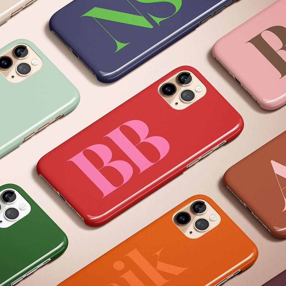 Large Initials Personalized Monogram iPhone Case-Custom Phone inRipples Large Initials Personalized Monogram iPhone Case-Custom Phone inRipples