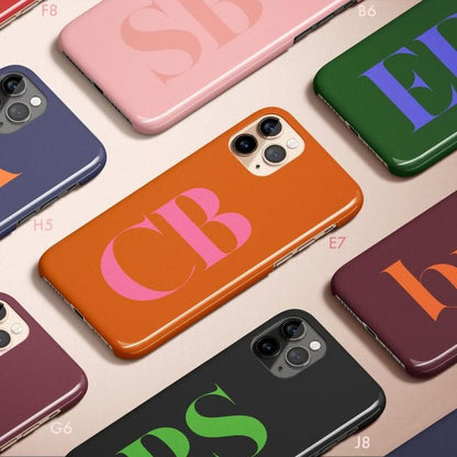 Large Initials Personalized Monogram iPhone Case - Custom Phone Cases - iPhone 14 Pro - Slim - inRipples