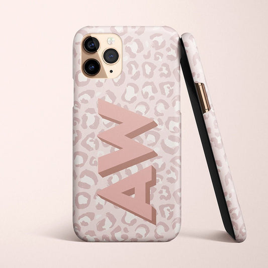 Leopard Print Initial Personalized iPhone Case - Custom Phone Cases - iPhone 14 Pro - Slim - inRipples