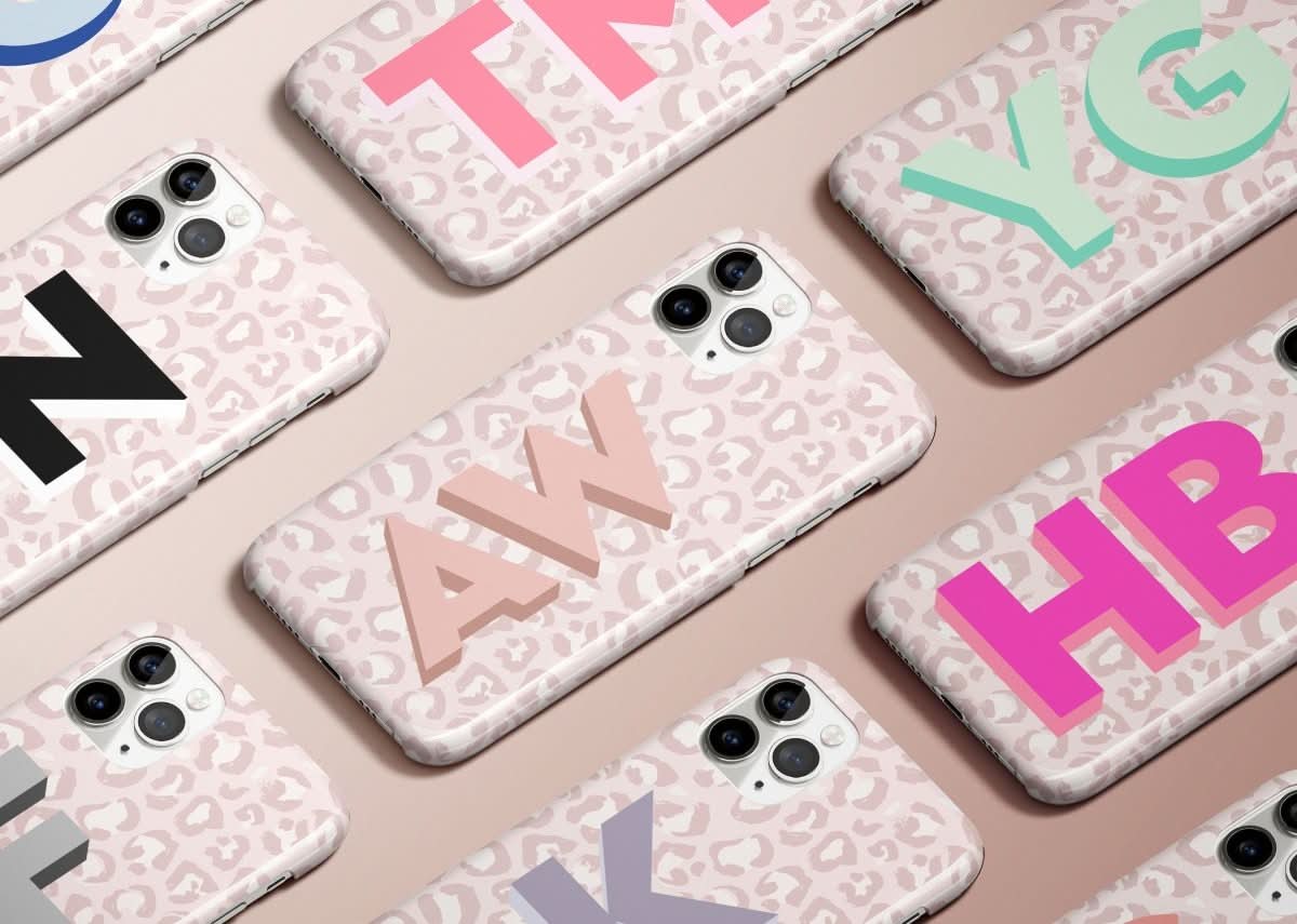 Leopard Print Initial Personalized iPhone Case - Custom Phone Cases - iPhone 14 Pro - Slim - inRipples