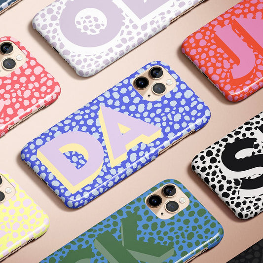 Leopard Print Initials Personalized iPhone Case - Custom Phone Cases - iPhone 16 Pro Max - Slim - inRipples
