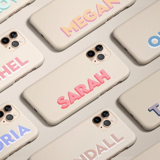 Personalized Name Monogram iPhone Case - Custom Phone Cases - iPhone 14 Pro - Slim - inRipples