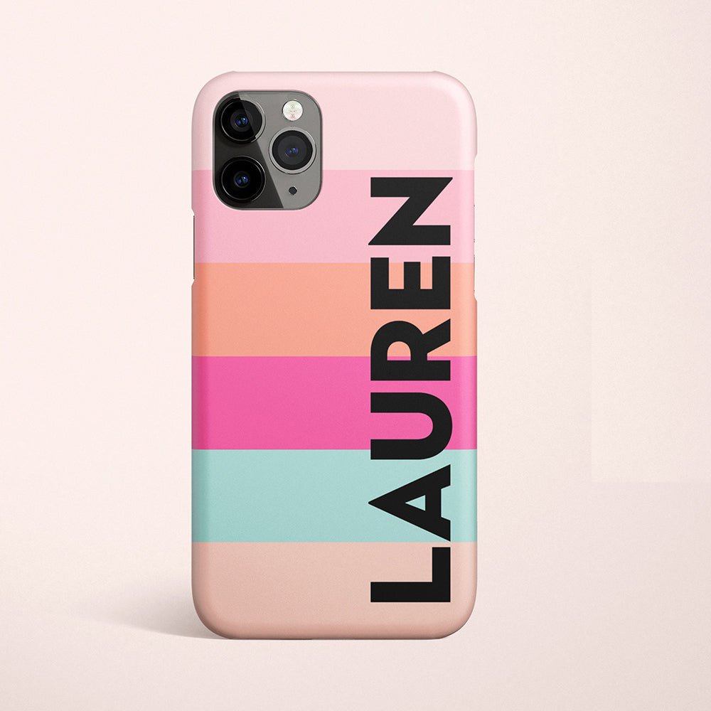 Pink Summer Personalized Initial iPhone Case - Custom Phone Cases - iPhone 14 Pro - Slim - inRipples