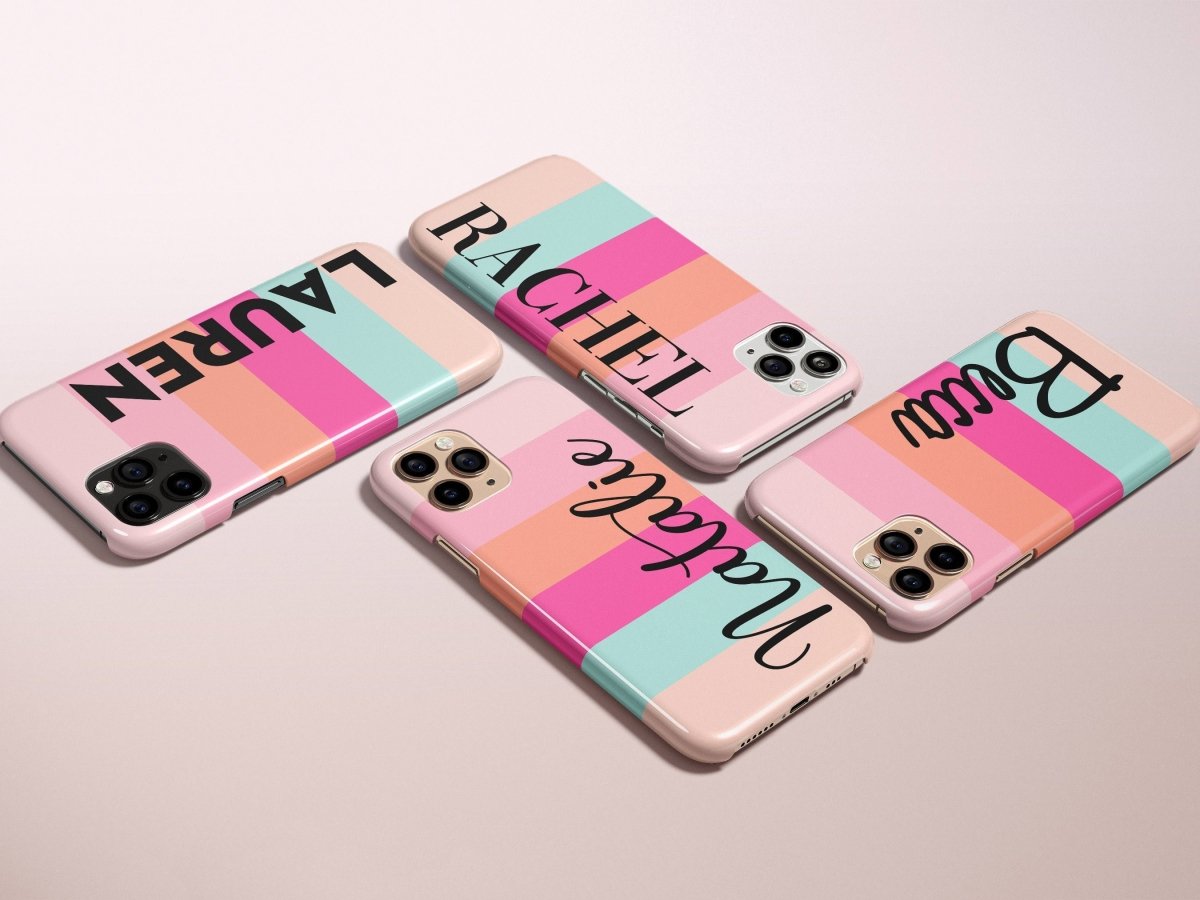 Pink Summer Personalized Initial iPhone Case - Custom Phone Cases - iPhone 14 Pro - Slim - inRipples