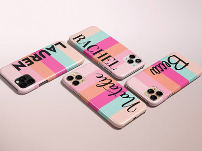 Pink Summer Personalized Initial iPhone Case - Custom Phone Cases - iPhone 14 Pro - Slim - inRipples