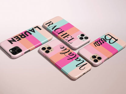 Pink Summer Personalized Initial iPhone Case - Custom Phone Cases - iPhone 14 Pro - Slim - inRipples