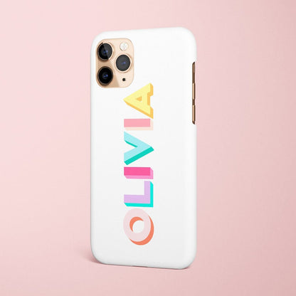 Rainbow Custom Monogram iPhone Case - Custom Phone Cases - iPhone 14 Pro - Slim - inRipples