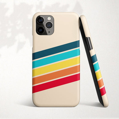 Rainbow Stripe Personalized Initial iPhone Case - Custom Phone Cases - iPhone 14 Pro - Slim - inRipples