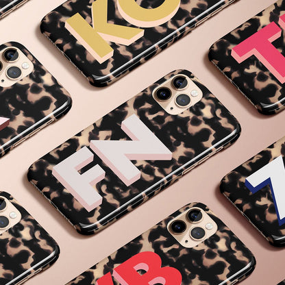 Tortoise Shell Initials Personalized iPhone Case - Custom Phone Cases - iPhone 14 Pro - Slim - inRipples