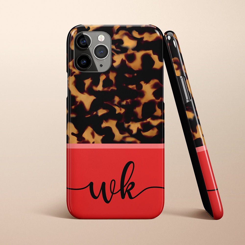 Tortoise Shell Personalized iPhone Case - Custom Phone Cases - iPhone 14 Pro - Slim - inRipples
