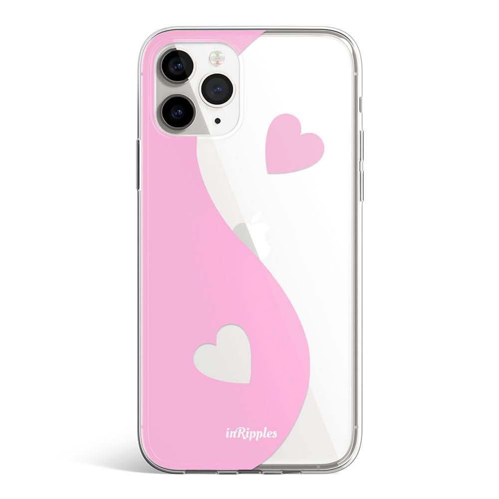 Yin - Yang Love Clear iPhone Case - Pink - Mobile Phone Cases - iPhone 16 Pro Max - inRipples